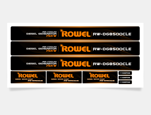 ROWEL發(fā)電機(jī)LOGO型號(hào)貼小套裝